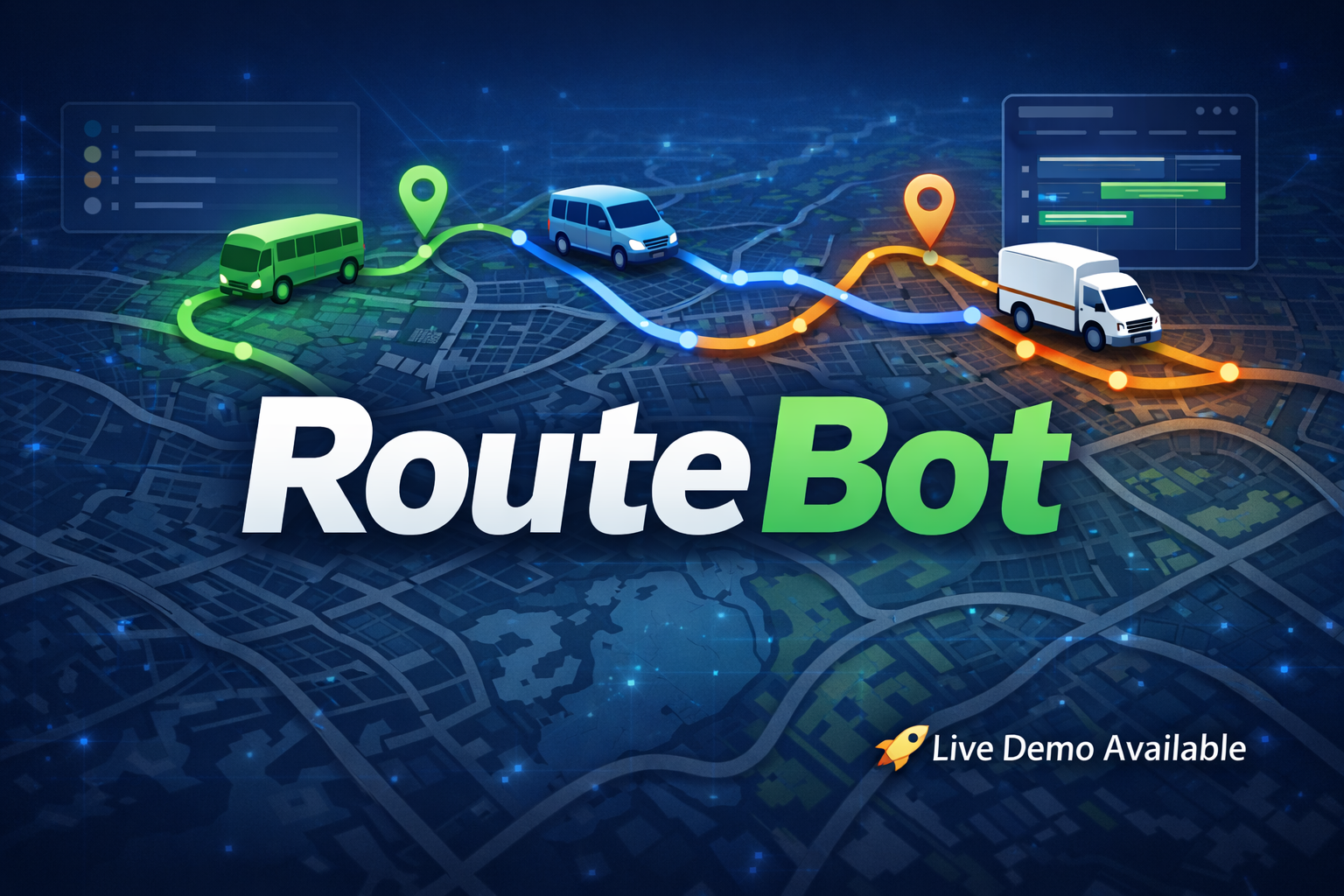 RouteBot live demo — transportation and route optimization